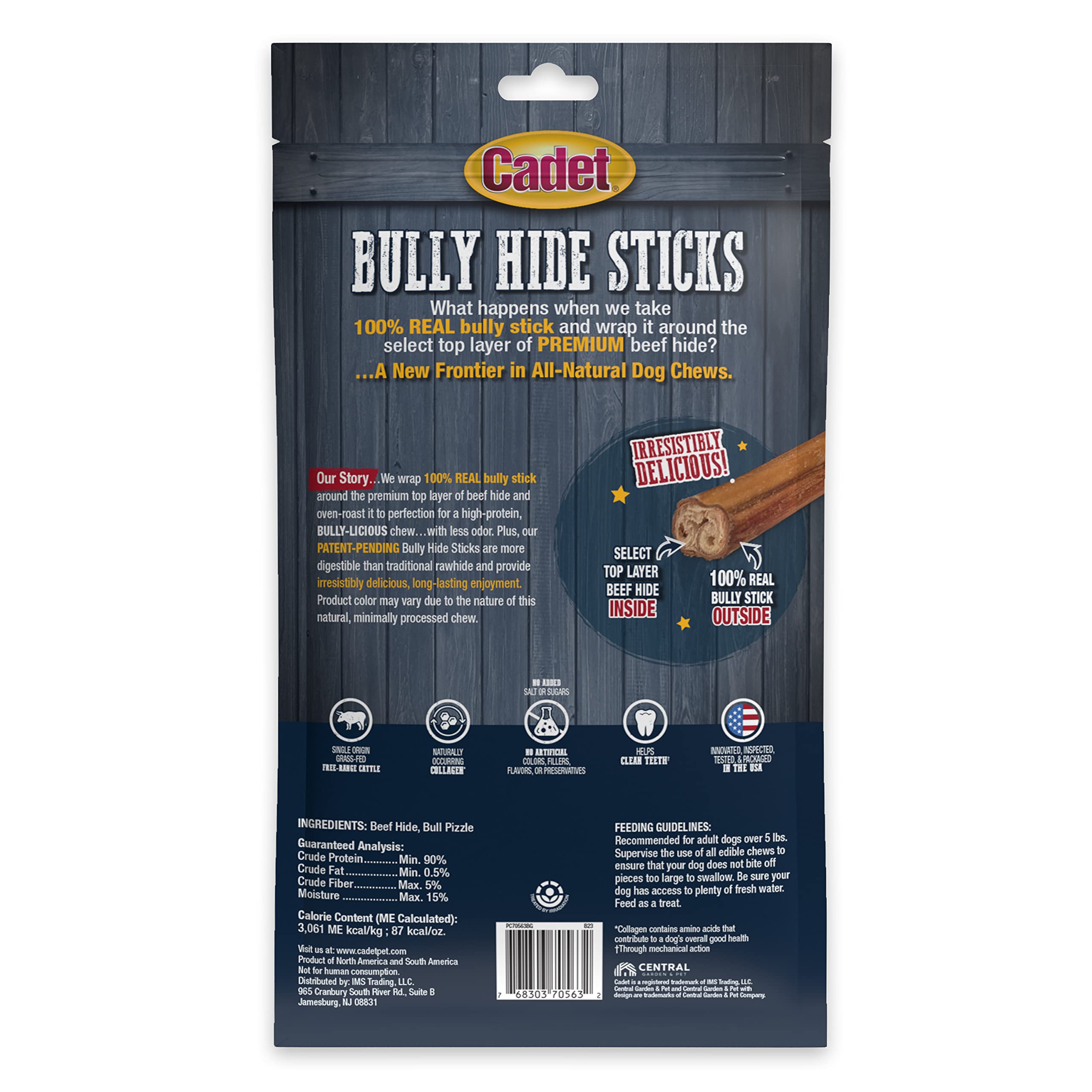 Cadet Bully Hide Sticks for Large Dogs, All-Natural Beef Pizzle, Limited-Ingredient Long-Lasting Dog Chews for Aggressive Chewers, 7 Count - Image 10