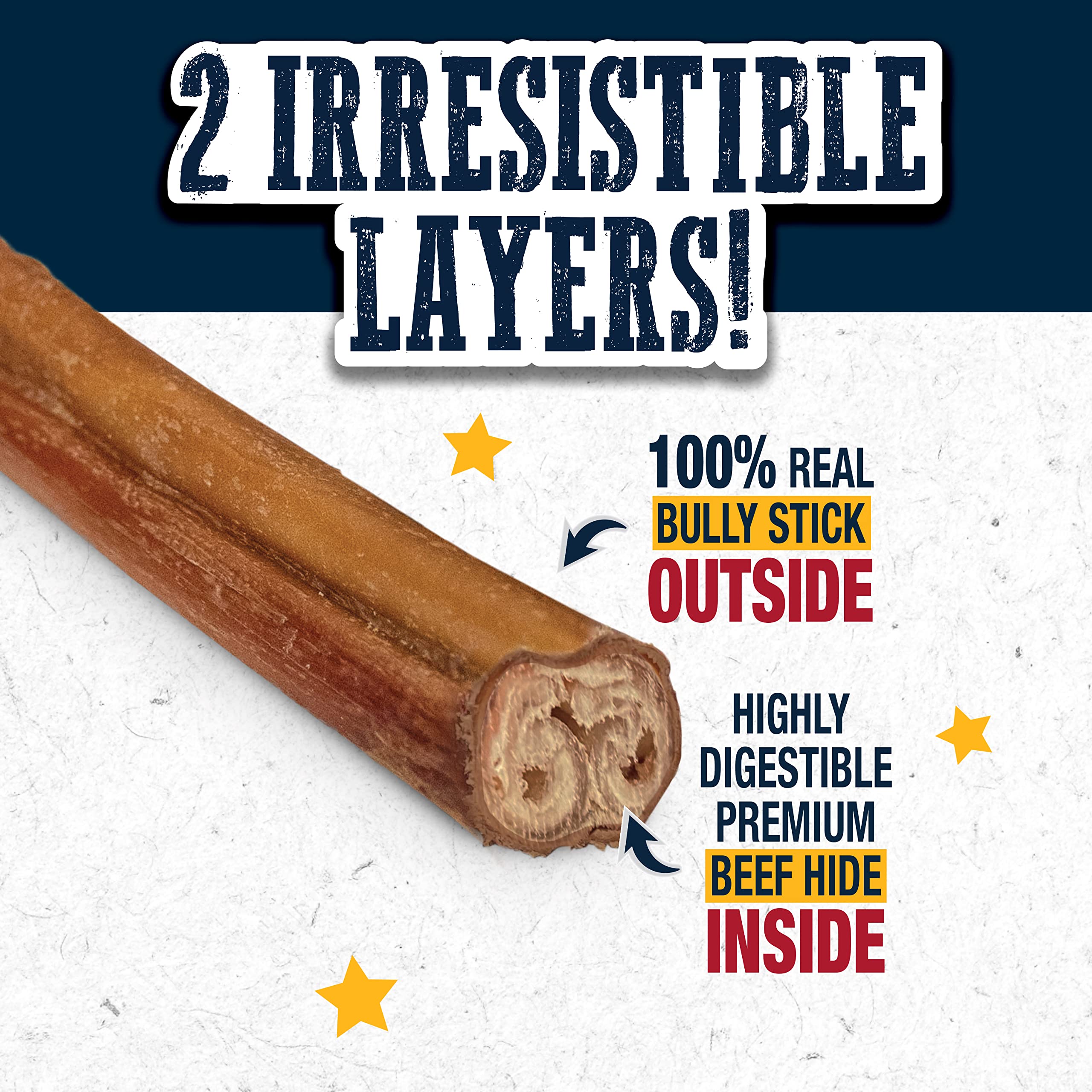 Cadet Bully Hide Sticks for Small Dogs, All-Natural Beef Pizzle, Limited-Ingredient Long-Lasting Dog Chews for Aggressive Chewers, 12 Count - Image 3