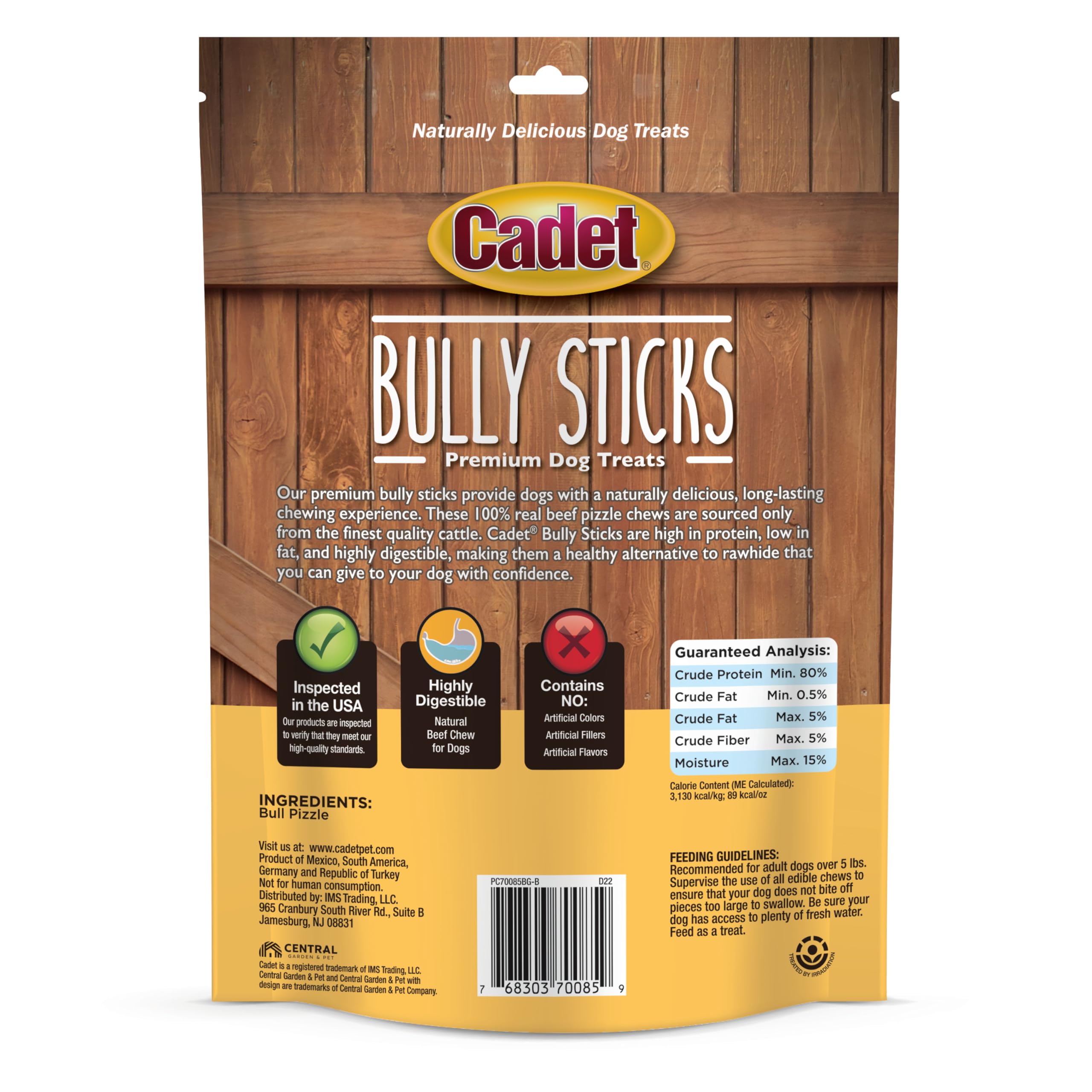 Cadet Bully Sticks for Small Dogs – All-Natural Beef Pizzle, High Protein, Low Fat, Long-Lasting, Grain & Rawhide-Free Dog Chews for Aggressive Chewers, Small (12 Ounce) - Image 11