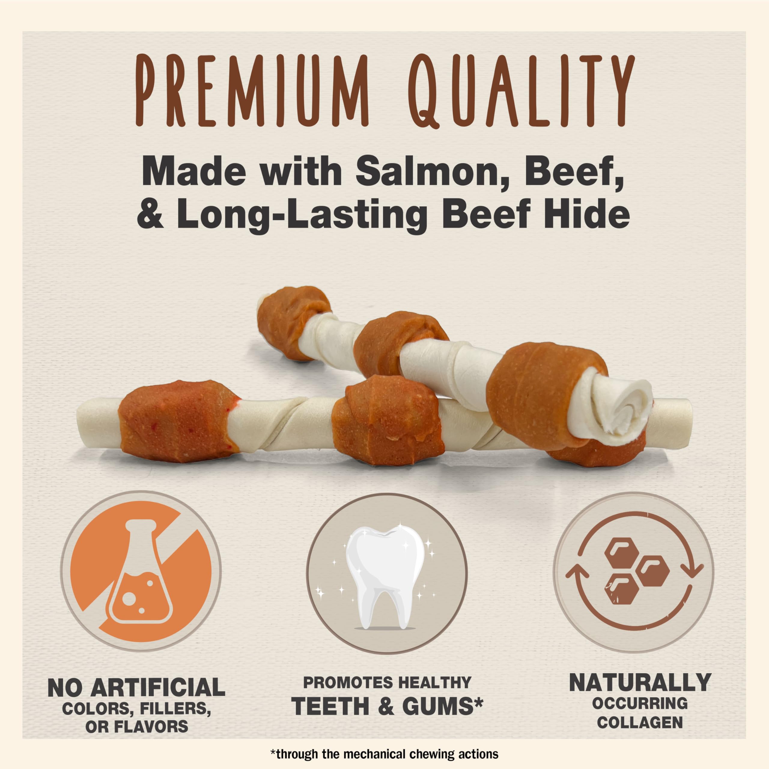 Cadet Chef's Specialties Natural Rawhide Shish Kabob Chew Sticks, Apple Peanut Butter Flavor, Healthy Dog Treats for Large Breeds, 3 Count - Image 6