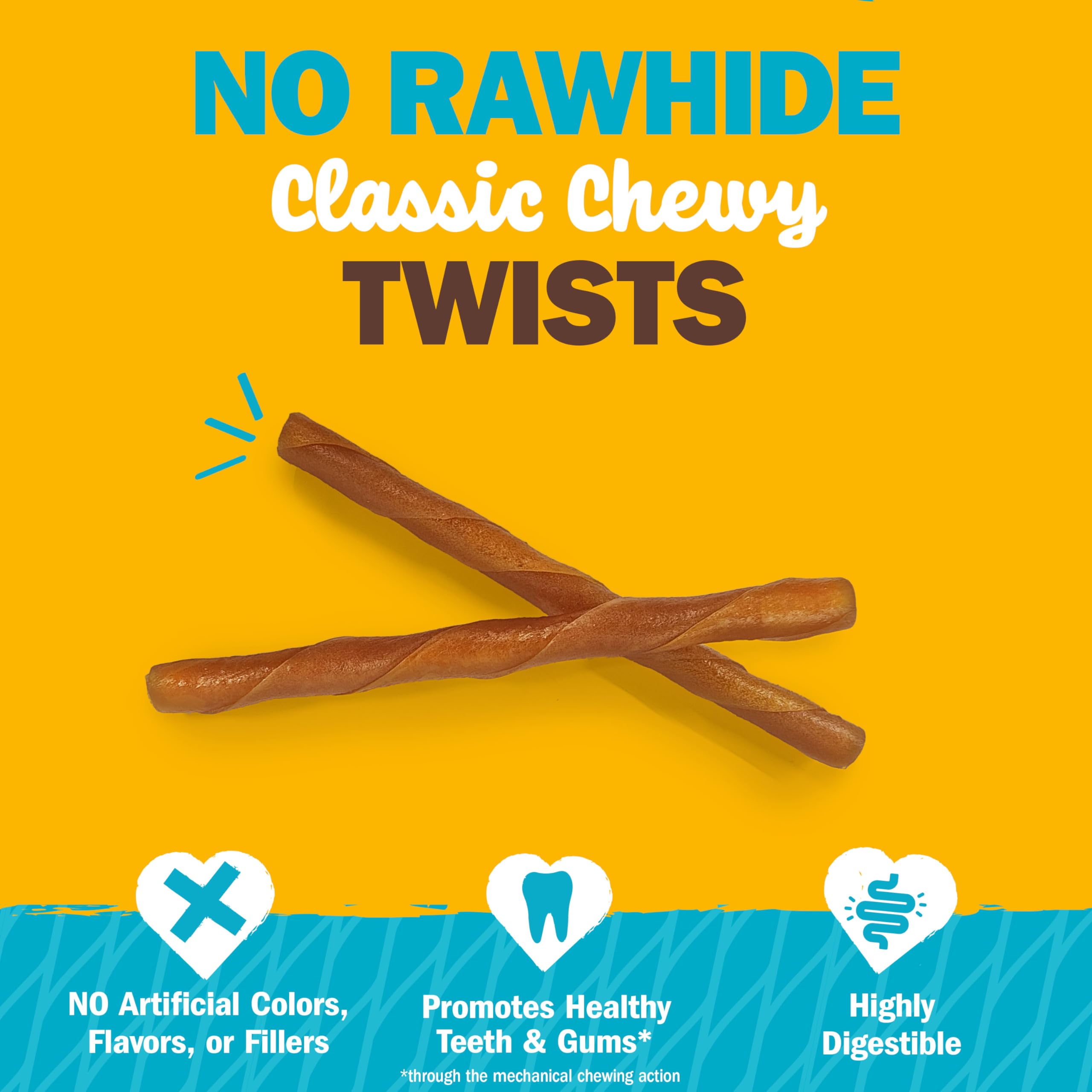 Cadet Chewalicious Classic Chewy Twists with Real Peanut Butter, Rawhide-Free Healthy Dog Chews, Limited-Ingredient & Long-Lasting Chew Treats for Dogs, Peanut Butter Flavor, 15 Count - Image 3