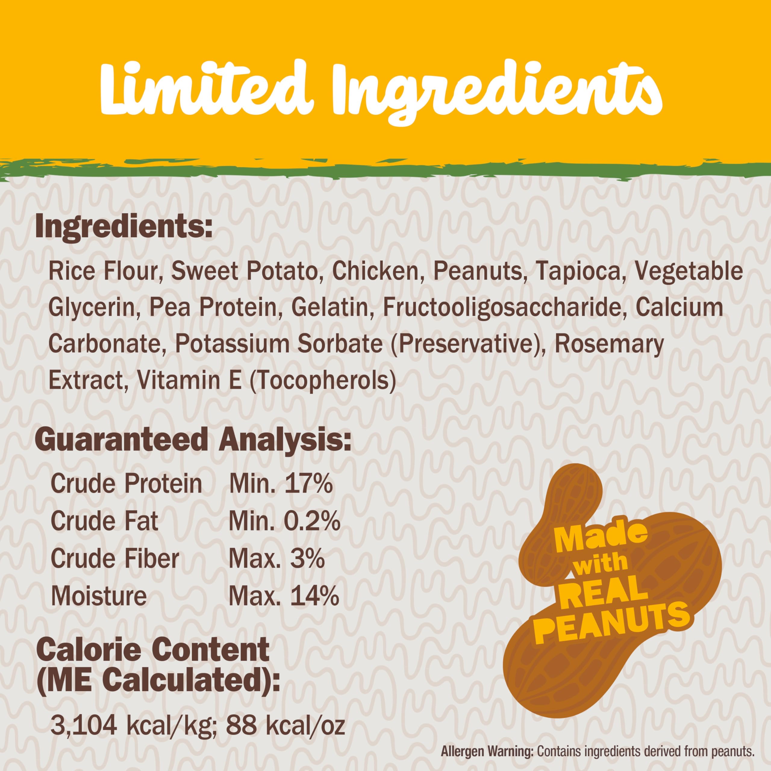 Cadet Chewalicious Layered 'N Dipped with Peanuts, Rawhide-Free Dog Chews, Limited-Ingredient & Long-Lasting Chew Treats for Dogs, Made with Real Chicken, Peanut Flavor, 2 Pack - Image 6