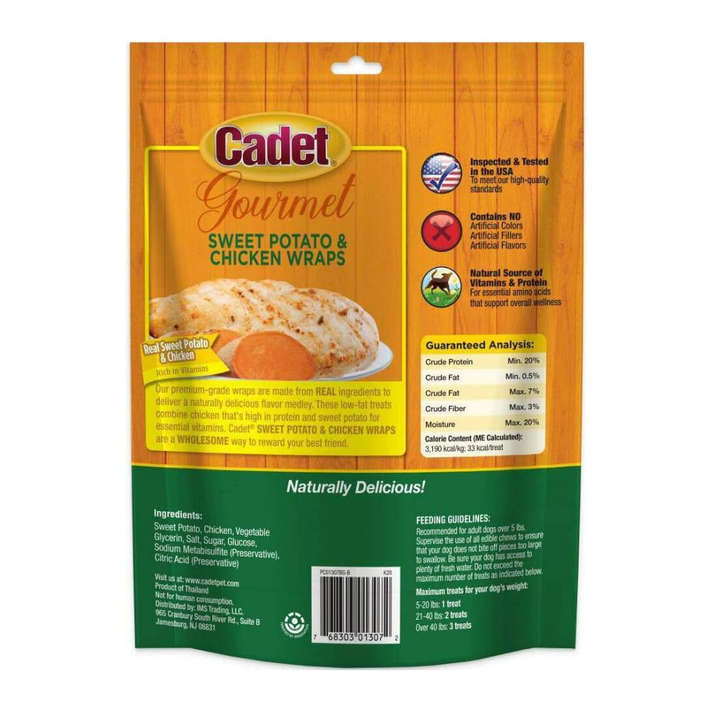 Cadet Gourmet 01307 14 oz Sweet Potato & Chicken Wraps Dog Treats - Quantity 2 bags2 - Image 3