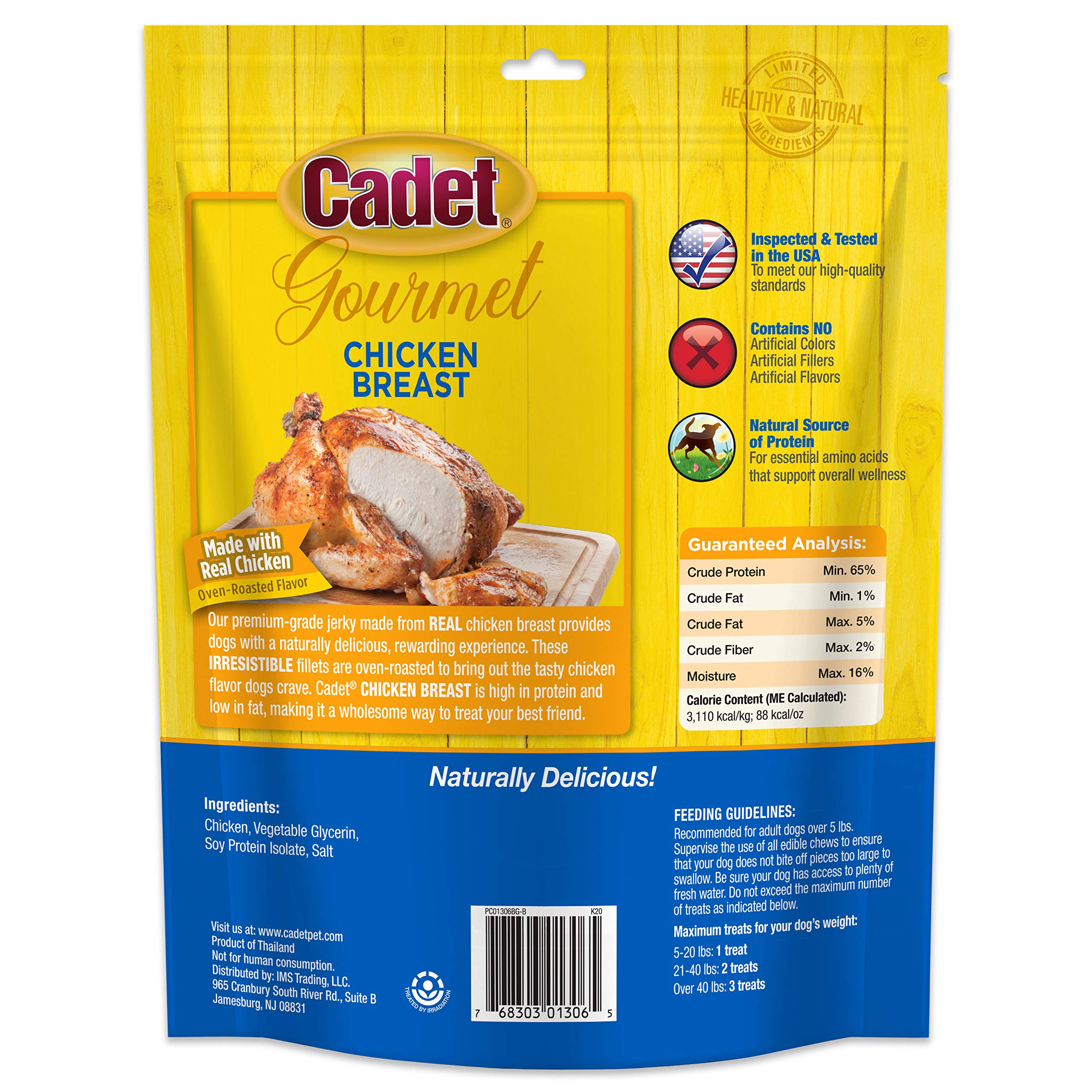Cadet Gourmet Chicken Breast Dog Treats - Healthy & Natural Chicken Dog Training Treats for Small & Large Dogs - Inspected & Tested in USA (14 oz.) - Image 10