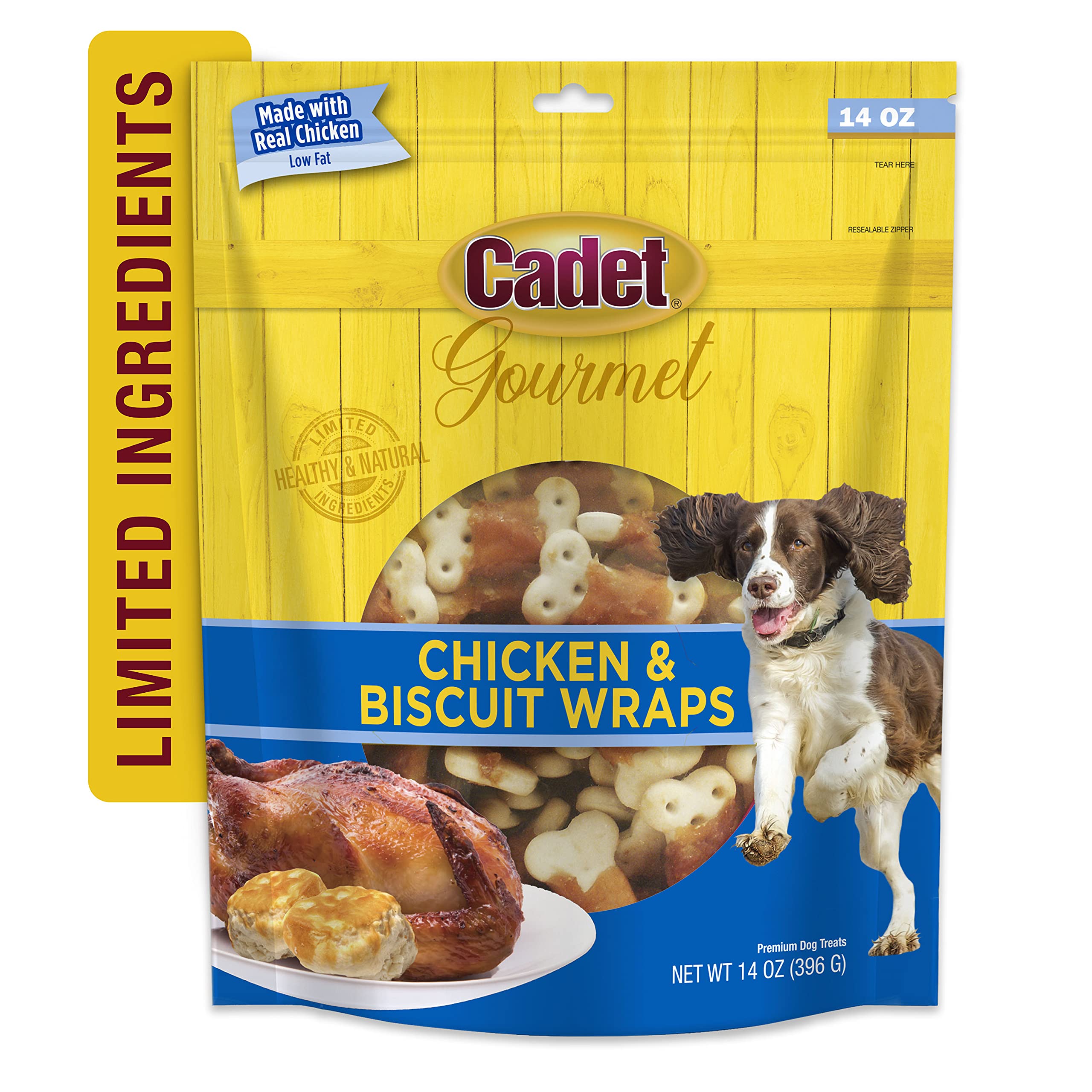 Cadet Gourmet Chicken Wrapped Biscuit Dog Treats, Training Treats for Small and Large Dogs, Inspected & Tested in USA, 14 oz. - Image 10