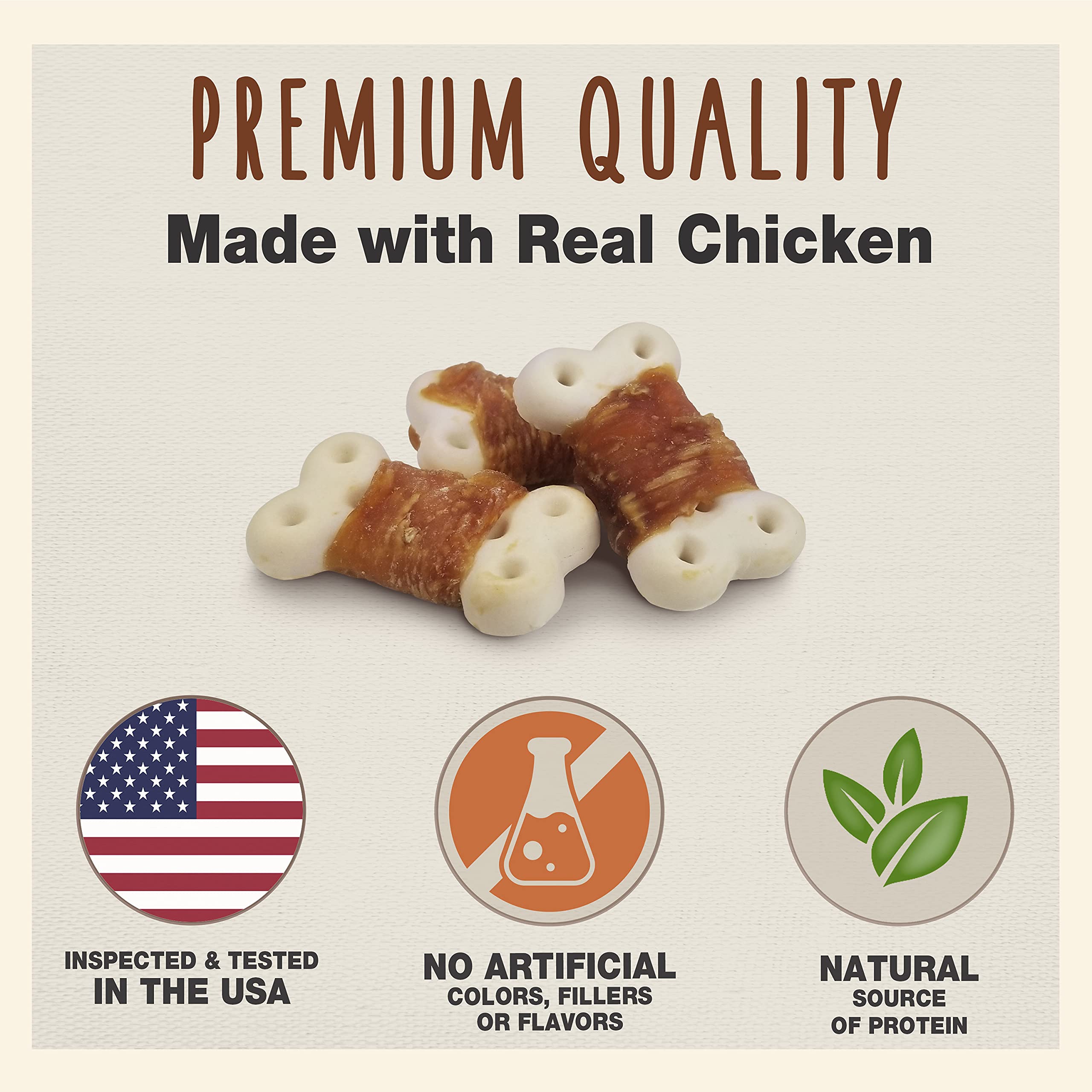 Cadet Gourmet Chicken Wrapped Biscuit Dog Treats, Training Treats for Small and Large Dogs, Inspected & Tested in USA, 14 oz. - Image 4