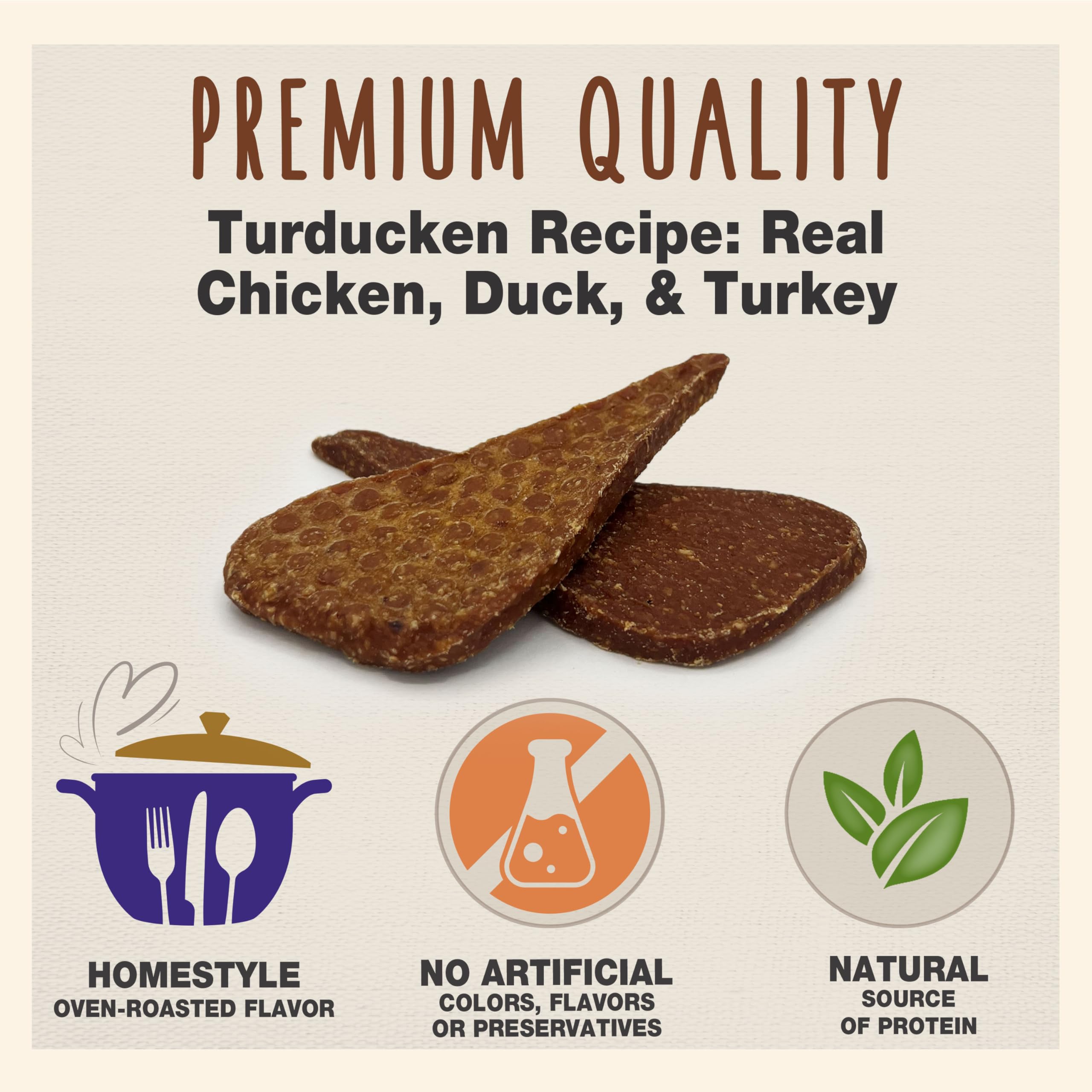 Cadet Gourmet Homestyle Turducken Recipe Jerky Chews for Dogs, Healthy Natural Dog Training Treats Made with Real Turkey, Duck & Chicken, 14 oz - Image 5