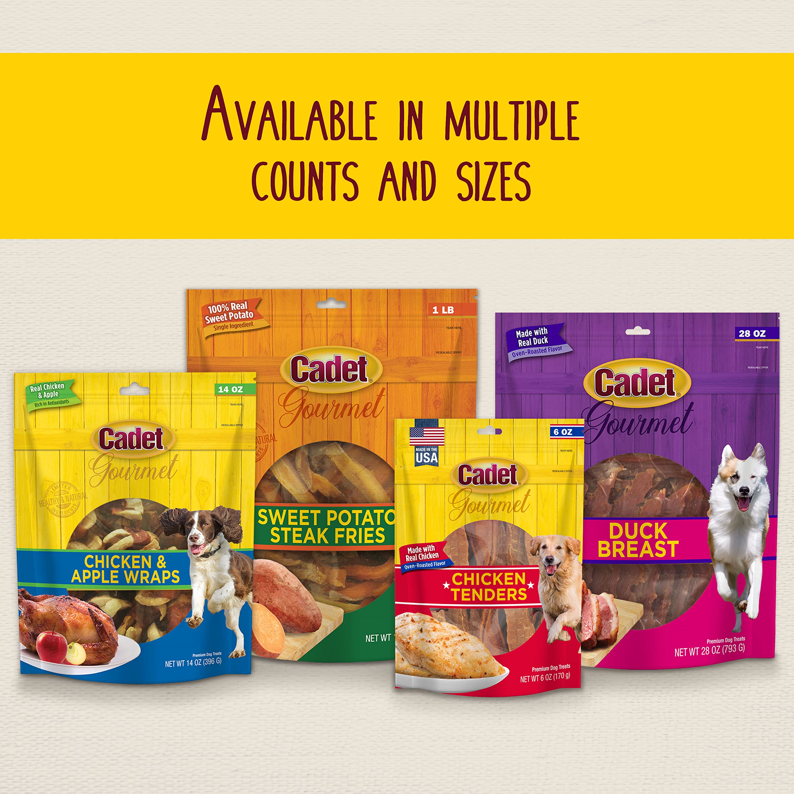 Cadet Gourmet Jerky Dog Treats, Healthy and Natural Duck Training Treats for Small & Large Dogs, Inspected & Tested in USA, 14 oz. - Image 5