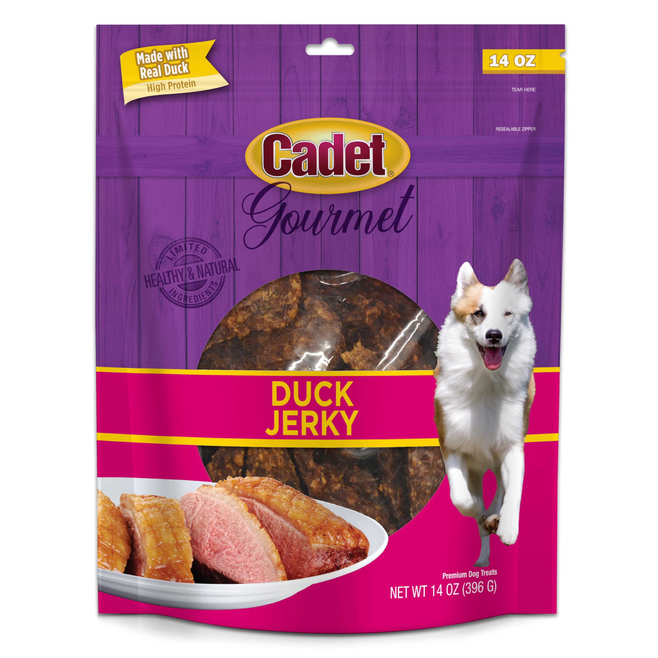 Cadet Gourmet Jerky Dog Treats, Healthy and Natural Duck Training Treats for Small & Large Dogs, Inspected & Tested in USA, 14 oz. - Image 9