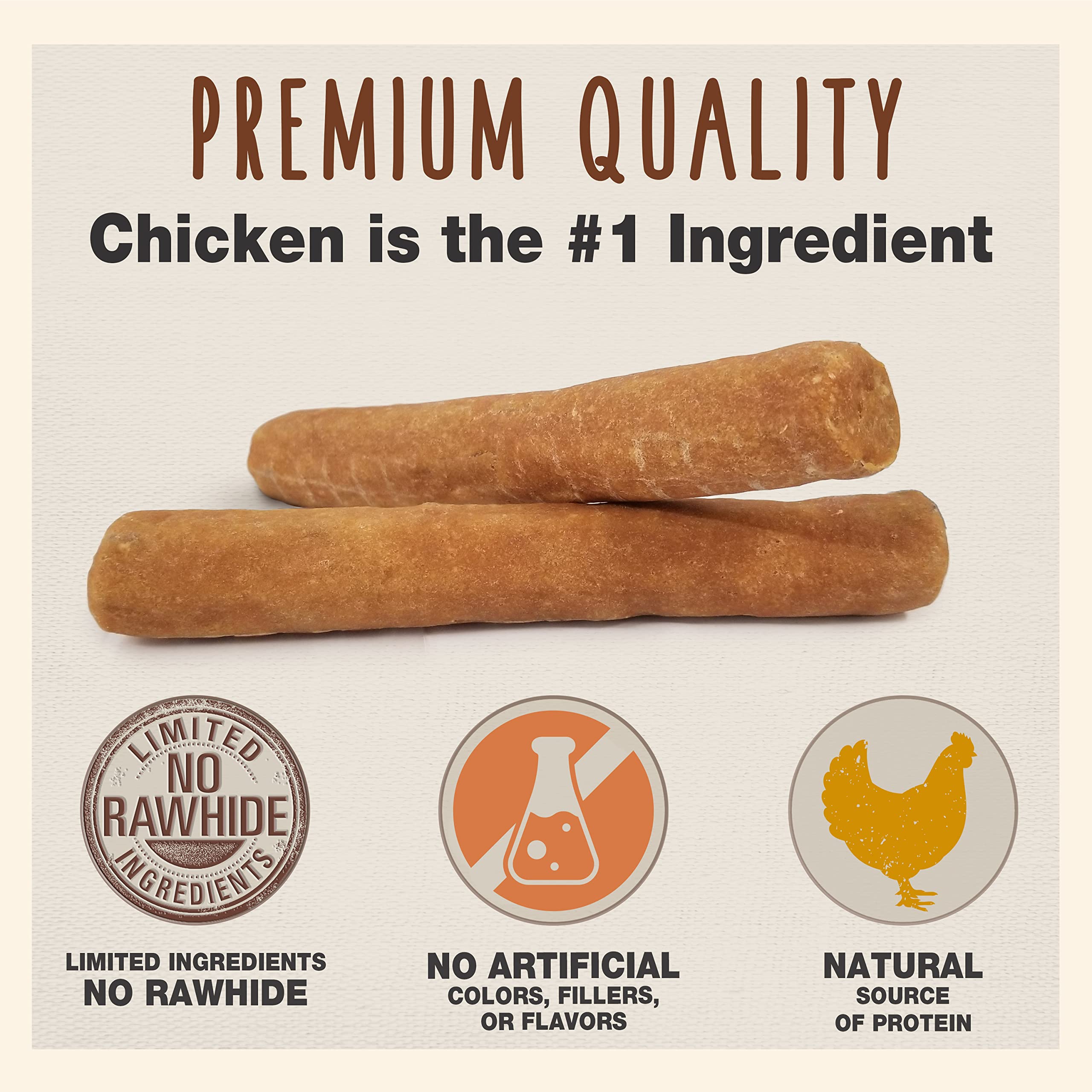 Cadet Gourmet Savory Chicken Rolls Rawhide Alternative Savory Rolls 6 oz. - Image 3