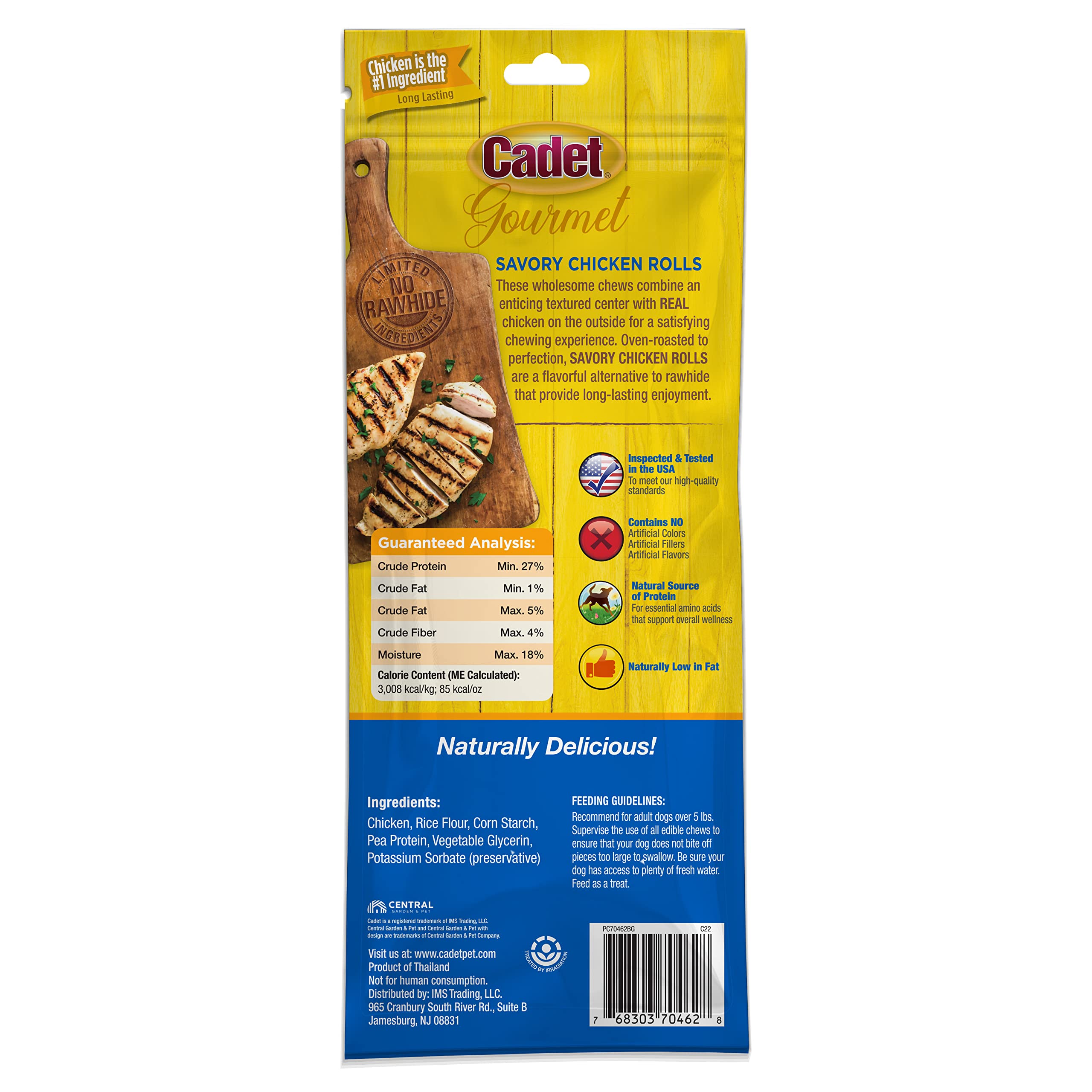 Cadet Gourmet Savory Chicken Rolls Rawhide Alternative Savory Rolls 6 oz. - Image 7