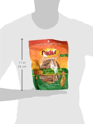 Cadet Gourmet Sweet Potato Steak Fries, Healthy Natural Chewy Dog Treats, Single-Ingredient, for Small & Large Dogs, 1 Pound - Image 3