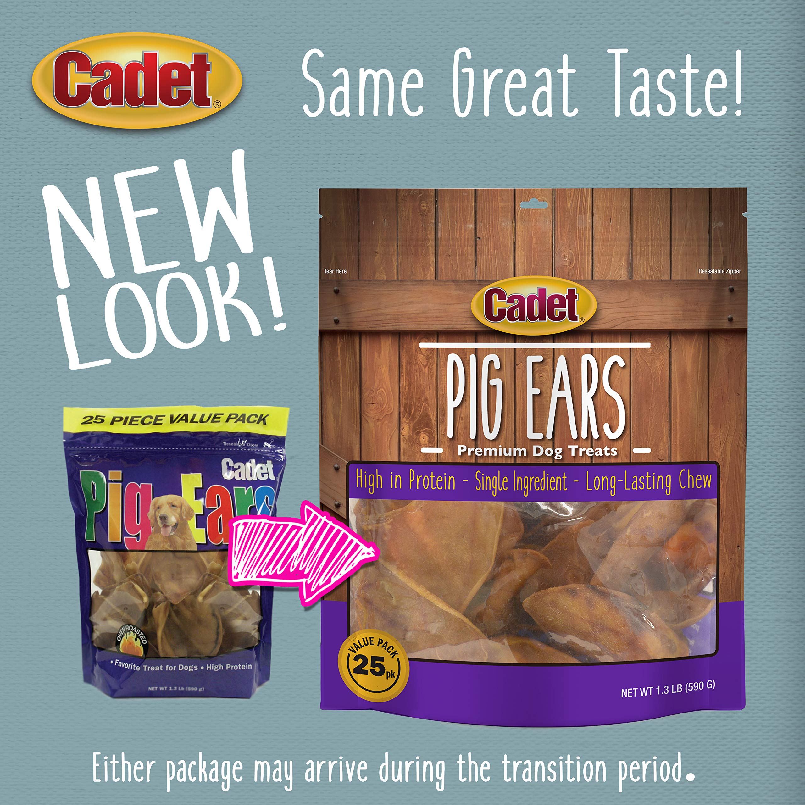 Cadet Natural Pig Ears for Dogs, Long Lasting & Natural Chew Treats for Dogs, 25 Count - Image 6