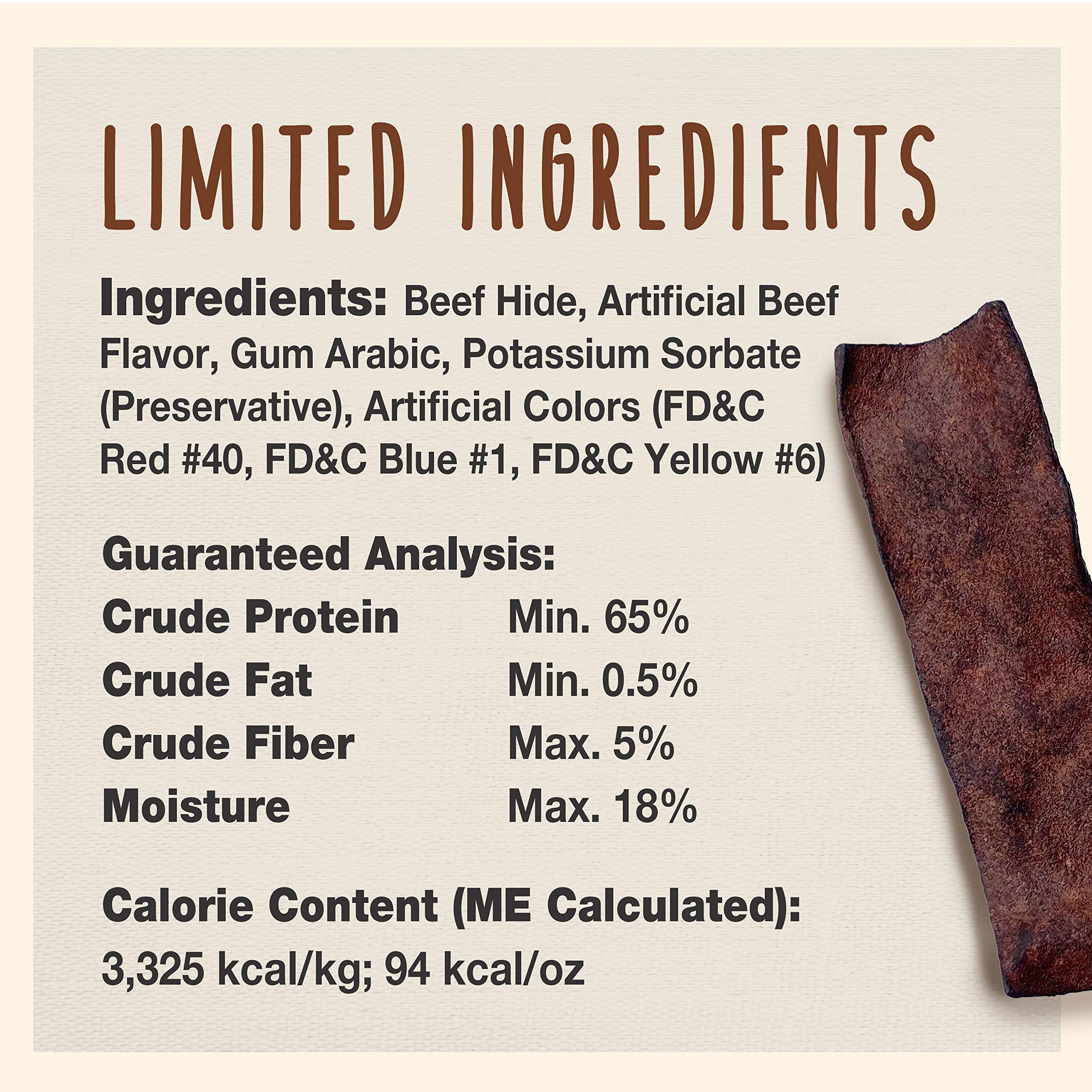 Cadet Premium Grade Beef Hide Chips for Dogs Beef Flavor 1 Pound - Image 3