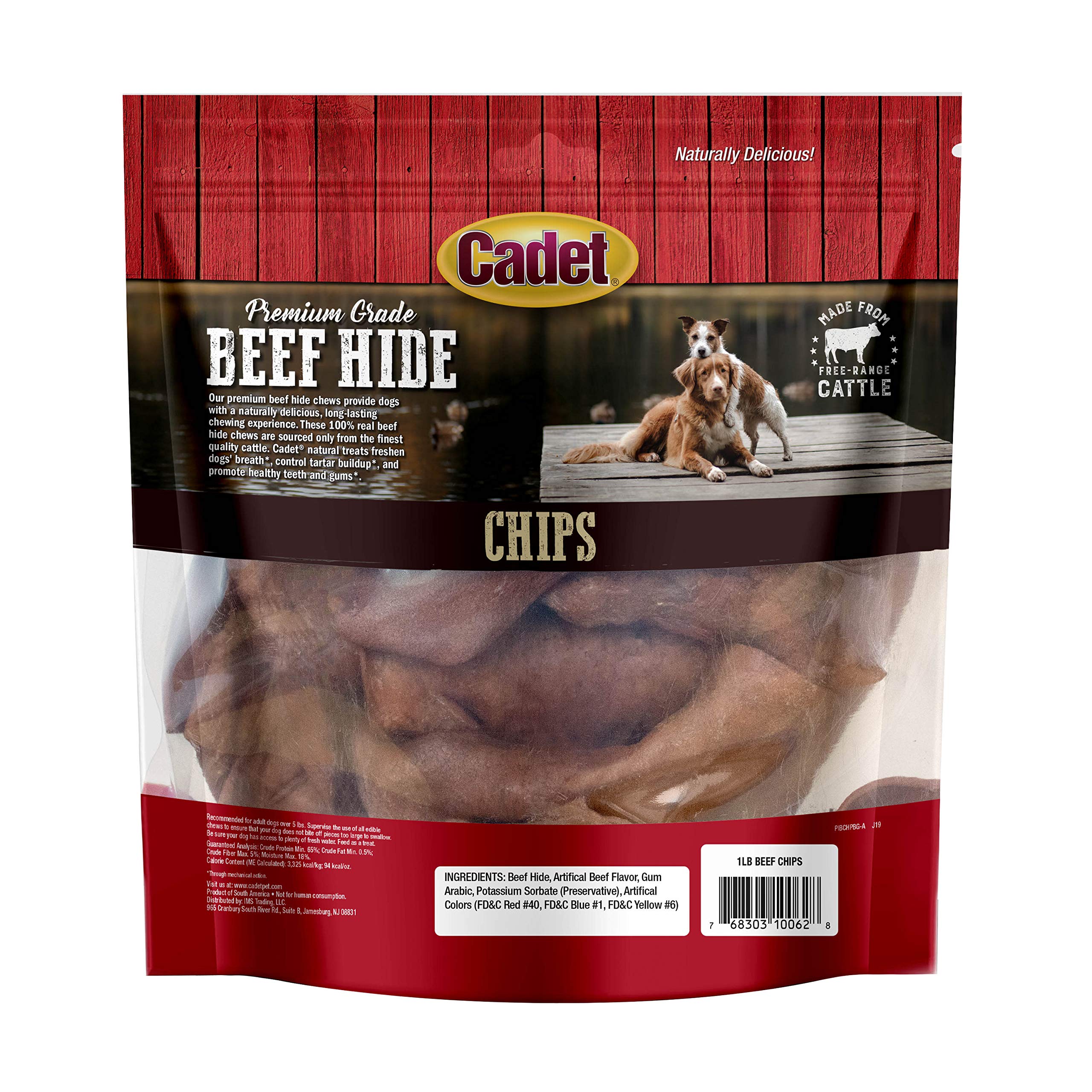 Cadet Premium Grade Beef Hide Chips for Dogs Beef Flavor 1 Pound - Image 7