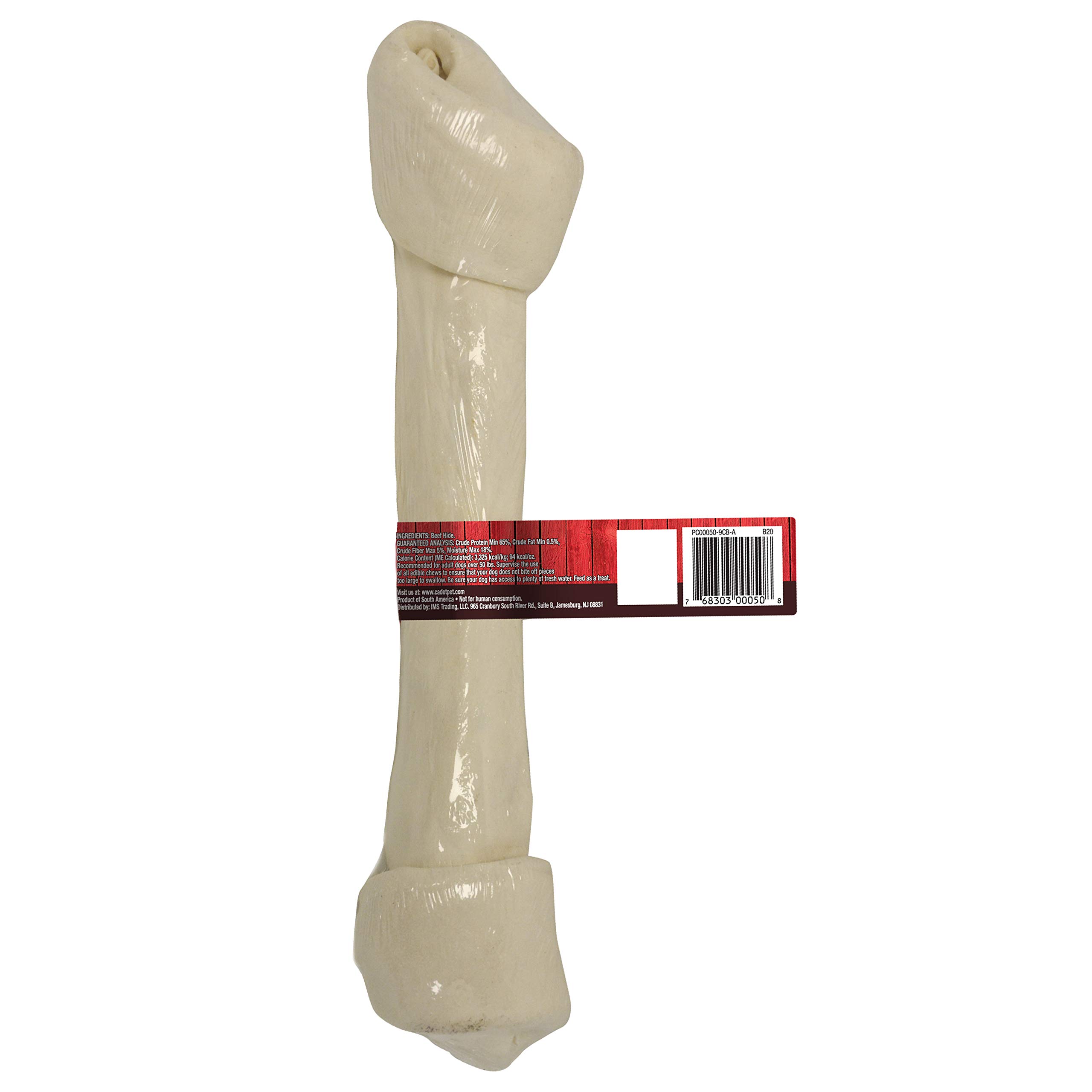 Cadet Premium Grade Beef Hide for Dogs, Long-Lasting Rawhide Knotted Bones Single-Ingredient Dog Chews, 13" - 14", 1 Count - Image 8