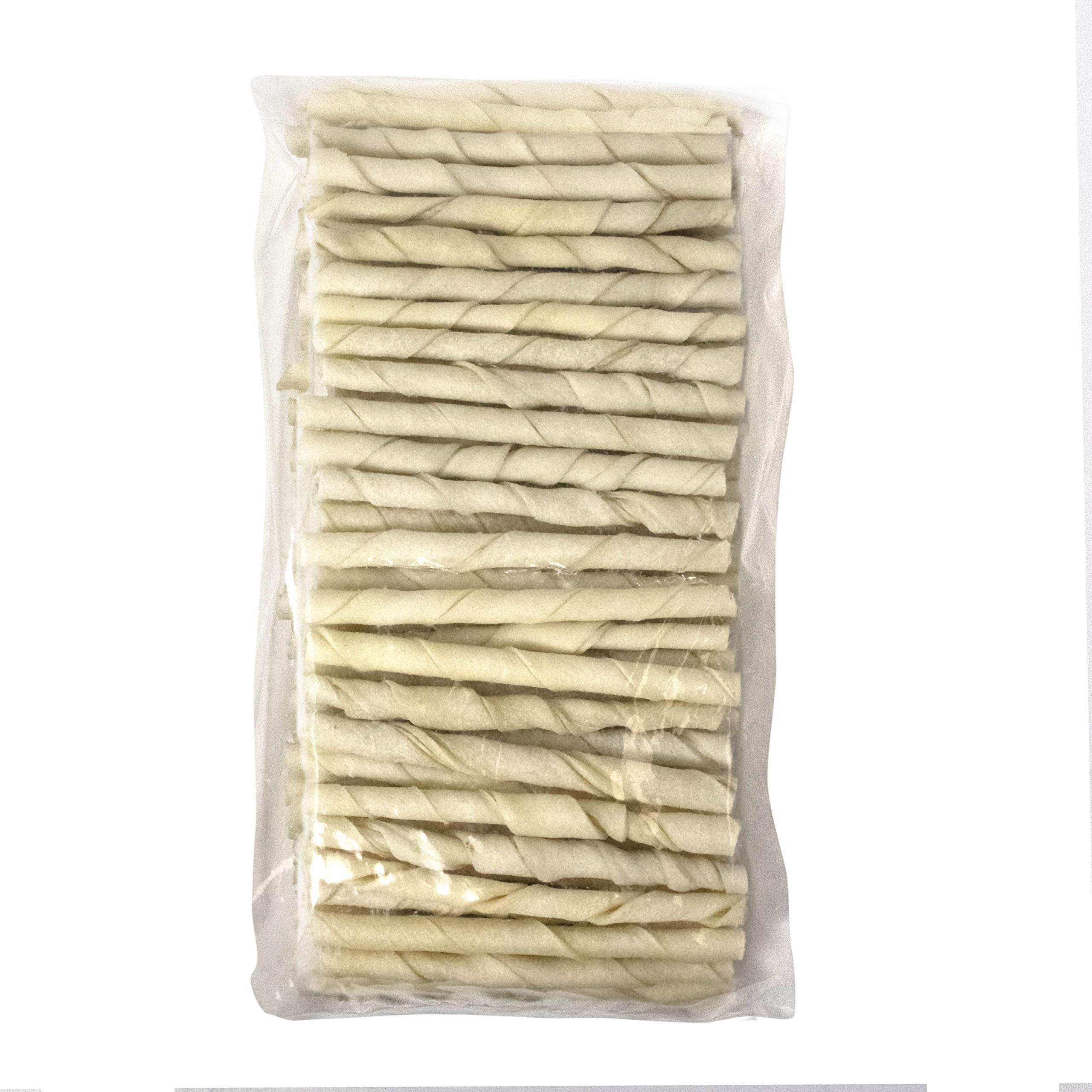 Cadet Premium Grade Beef Hide for Dogs, Long Lasting Rawhide Twist Chew Sticks, Natural Dog Chews, 5 Inch Dog Bones (34 Count) - Image 9