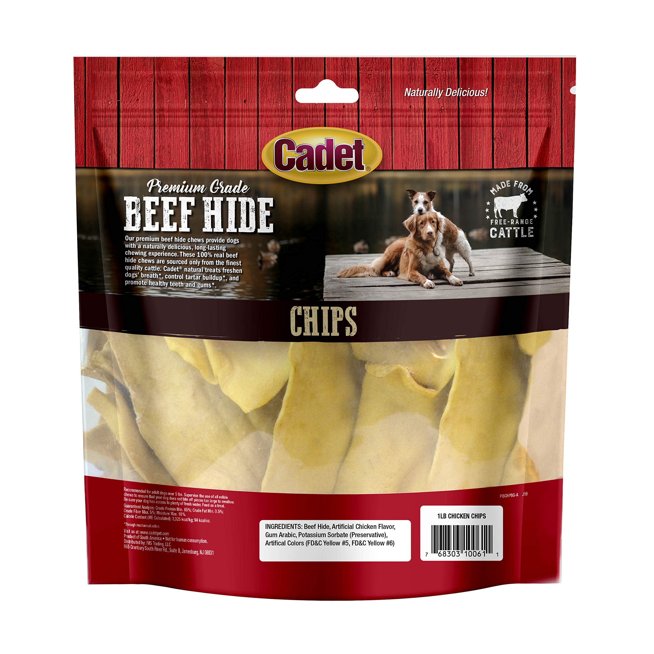 Cadet Premium Grade Beef Hide for Dogs, Rawhide Long Lasting Dog Chews, Chips, Curls & Rolls for Small/Medium/Large Dogs - Image 7
