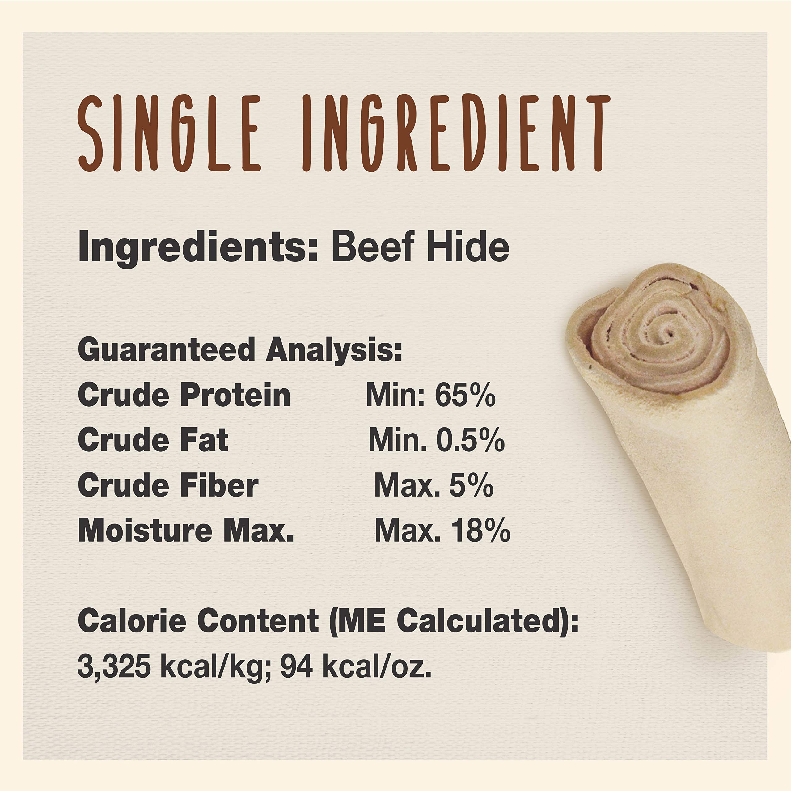 Cadet Premium Grade Beef Hide, Long-Lasting Rawhide Rolls, Single-Ingredient Dog Chews for Small Breeds, 1 Pound - Image 4