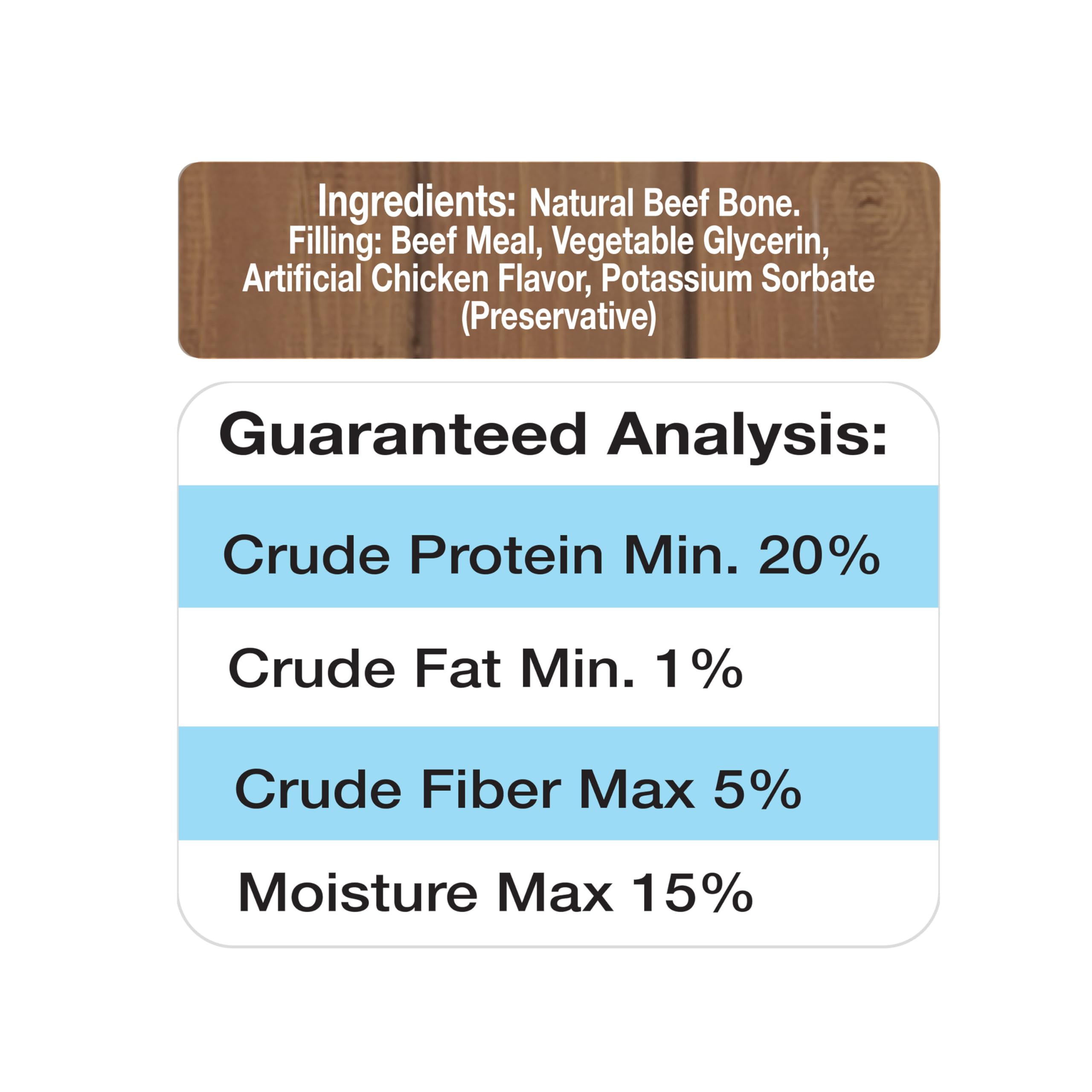 Cadet Stuffed Shin Bone, Long-Lasting Dog Chew Bones for Aggressive Chewers, High Protein Filled Bone Dental Chew for Dogs, Chicken Flavor Filling, 3-4" for Small Dogs - Image 7